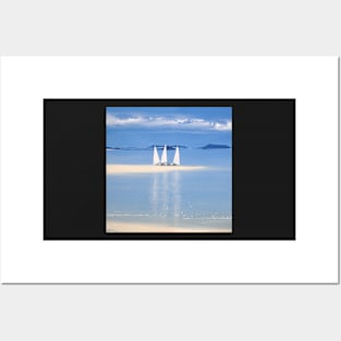 3 sail boats Posters and Art